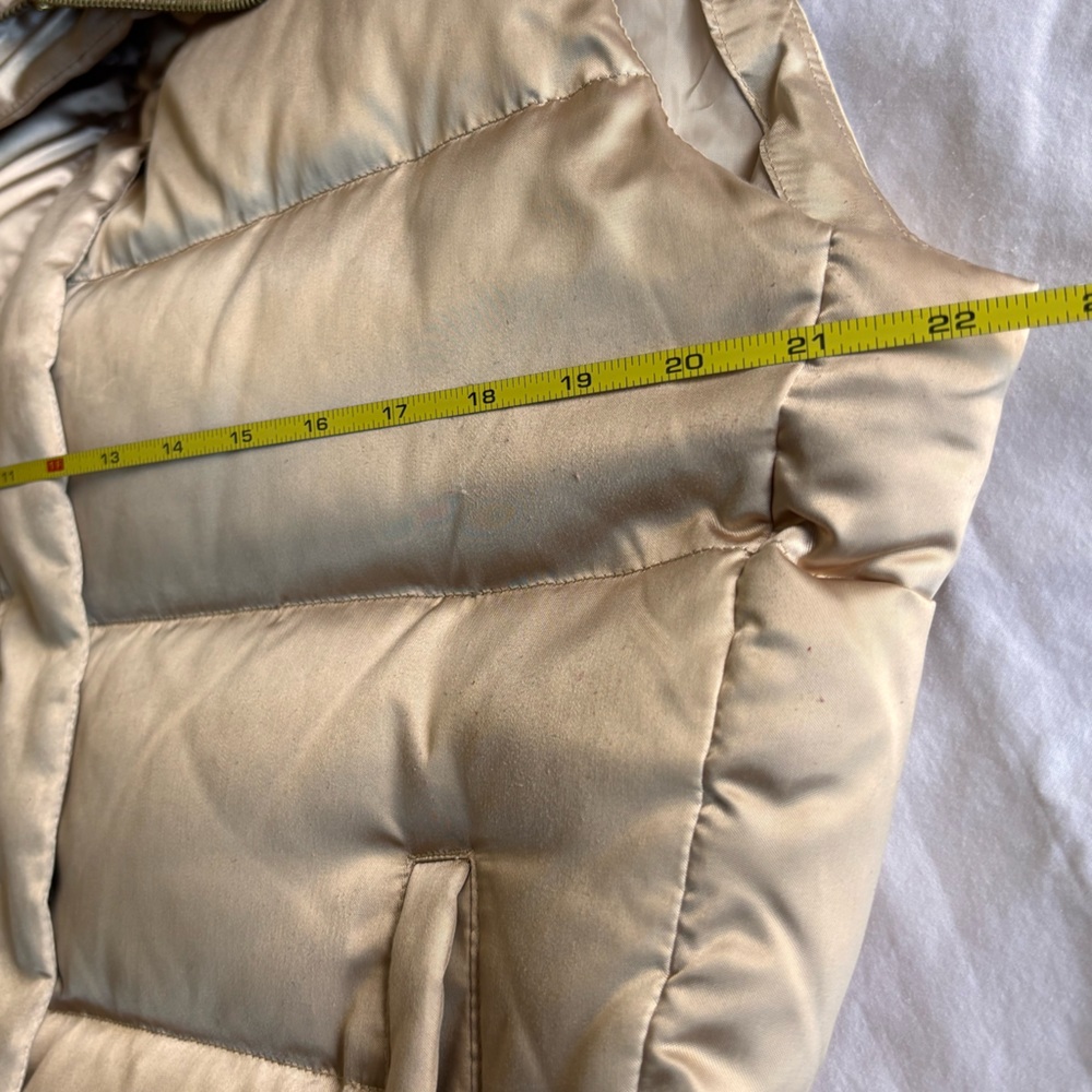 Talbots Shimmering Gold Down Puffer Vest - Picture 9 of 11